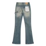 Purple Brand Street Washed Distressed Micro Horn Stretch Jeans