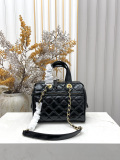 Chanel Classic Lingge Leather Bowling Bag Chain Bag Size: 31 x 16 x 8 CM