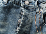 Purple Brand Street Washed Distressed Micro Horn Stretch Jeans