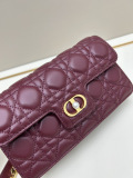 Dior Fashion Mini Lingge Sheepskin Chain Bag Crossbody Bag Size: 21 x 11.5 x 4.5 CM