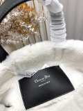 Dior Fashion CD Ring Diamond Grid Plush Leather Handbag Crossbody Bag