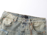 Purple Brand Street Washed Distressed Micro Horn Stretch Jeans