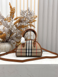 Burberry Classic Grid Mini Highlands Bowling Bag