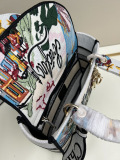 Dior Fashion Embroidered Handbag Diagonal Cross Bag Size: 24 x 20 x 11 CM