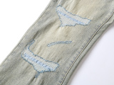 Purple Brand Street Washed Distressed Micro Horn Stretch Jeans
