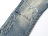 Purple Brand Street Washed Distressed Micro Horn Stretch Jeans