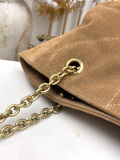 Yves Saint Laurent Retro Suede Drawstring Lucky Bag Bucket Bag Size: 35 x 35 x 10 CM