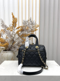 Chanel Classic Lingge Leather Bowling Bag Chain Bag Size: 31 x 16 x 8 CM
