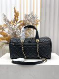 Chanel Classic Lingge Leather Bowling Bag Chain Bag Size: 21 x 17 x 8 CM