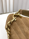 Yves Saint Laurent Retro Suede Chain Bag Mailman Bag Size: 20x 13 x 3 CM