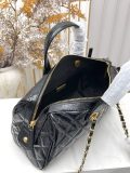 Chanel Classic Lingge Leather Bowling Bag Chain Bag Size: 21 x 17 x 8 CM