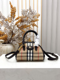 Burberry Classic Grid Mini Highlands Bowling Bag