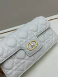 Dior Fashion Mini Lingge Sheepskin Chain Bag Crossbody Bag Size: 21 x 11.5 x 4.5 CM