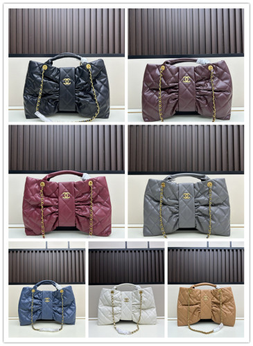 Chanel Classic Lingge Bow Sheepskin Handbag Size: 40x 27CM