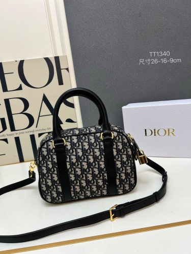 Dior Classic Logo Printed Bowling Bag Crossover Bag Size: 25 x 16 x 9.5 CM