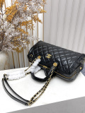 Chanel Classic Lingge Leather Bowling Bag Chain Bag Size: 21 x 17 x 8 CM