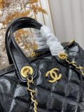 Chanel Classic Lingge Leather Bowling Bag Chain Bag Size: 31 x 16 x 8 CM