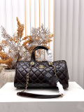 Chanel Classic Lingge Leather Bowling Bag Chain Bag Size: 21 x 17 x 8 CM