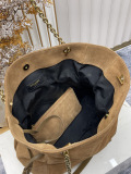 Yves Saint Laurent Retro Suede Drawstring Lucky Bag Bucket Bag Size: 35 x 35 x 10 CM