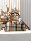 Burberry Classic Grid Mini Highlands Bowling Bag