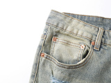 Purple Brand Street Washed Distressed Micro Horn Stretch Jeans