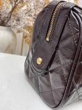 Chanel Classic Lingge Leather Bowling Bag Chain Bag Size: 21 x 17 x 8 CM