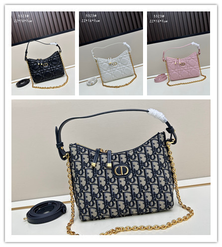 Dior New Classic Diamond Grid Mahjong Bag Chain Strap Crossbody Bag Size: 22 x 16 x 7 CM