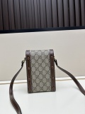 Gucci Classic GG Mini Phone Bag Crossbody Bag Size: 11.5 x 17 x 4 CM