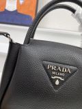 Prada New Classic Lychee Pattern Leather Cross Bag Handbag Size: 23 x 21 x 10 CM