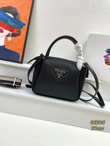 Prada New Classic Lychee Pattern Leather Cross Bag Handbag Size: 23 x 21 x 10 CM