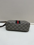 Gucci Classic GG Canvas Red Green Ribbon Crossbody Bag Size: 21 x 12.5 x 5 CM