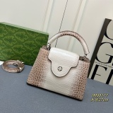 Louis Vuitton Classic Letter Flip Crocodile Leather Handbag Crossbody Bag