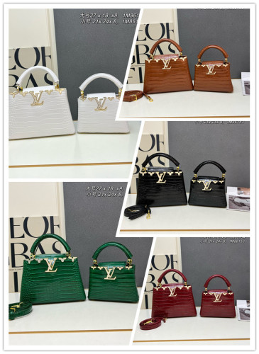 Louis Vuitton Classic Letter Flip Crocodile Leather Handbag Crossbody Bag