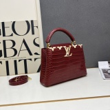 Louis Vuitton Classic Letter Flip Crocodile Leather Handbag Crossbody Bag