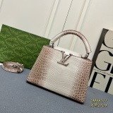 Louis Vuitton Classic Letter Flip Crocodile Leather Handbag Crossbody Bag