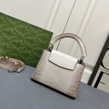 Louis Vuitton Classic Letter Flip Crocodile Leather Handbag Crossbody Bag