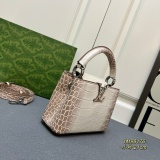 Louis Vuitton Classic Letter Flip Crocodile Leather Handbag Crossbody Bag