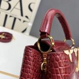 Louis Vuitton Classic Letter Flip Crocodile Leather Handbag Crossbody Bag
