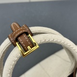 Prada vacation style embroidered logo linen handbag crossbody bag Size: 25 x 19 x 15 CM