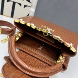 Louis Vuitton Classic Letter Flip Crocodile Leather Handbag Crossbody Bag