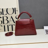 Louis Vuitton Classic Letter Flip Crocodile Leather Handbag Crossbody Bag