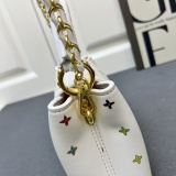 Louis Vuitton Fashion Logo Printed Chain Flip Handbag Crossbody Bag