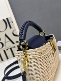 Louis Vuitton Fashion Mini Rattan Flip Bag Crossbody Bag Size: 21 x 14 x 8 CM