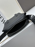Loewe New Classic Logo Cowhide Jacquard Shoulder Strap Shoulder Bag Crossbody Bag Size: 24.5 x 18 x 10.5 CM
