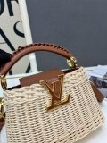 Louis Vuitton Fashion Mini Rattan Flip Bag Crossbody Bag Size: 21 x 14 x 8 CM
