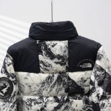 The North Face New Embroidered Snow Mountain Printed Warm Down Coat