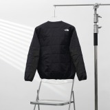 The North Face Fashion Classic Embroidery Plaid Crew Neck Cotton Jacket