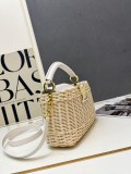 Louis Vuitton Fashion Mini Rattan Flip Bag Crossbody Bag Size: 21 x 14 x 8 CM