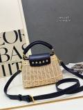 Louis Vuitton Fashion Mini Rattan Flip Bag Crossbody Bag Size: 21 x 14 x 8 CM