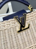 Louis Vuitton Fashion Mini Rattan Flip Bag Crossbody Bag Size: 21 x 14 x 8 CM